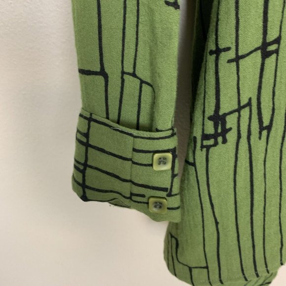 Habitat XL Green/Black Abstract Pattern Tunic Top - Picture 4 of 11